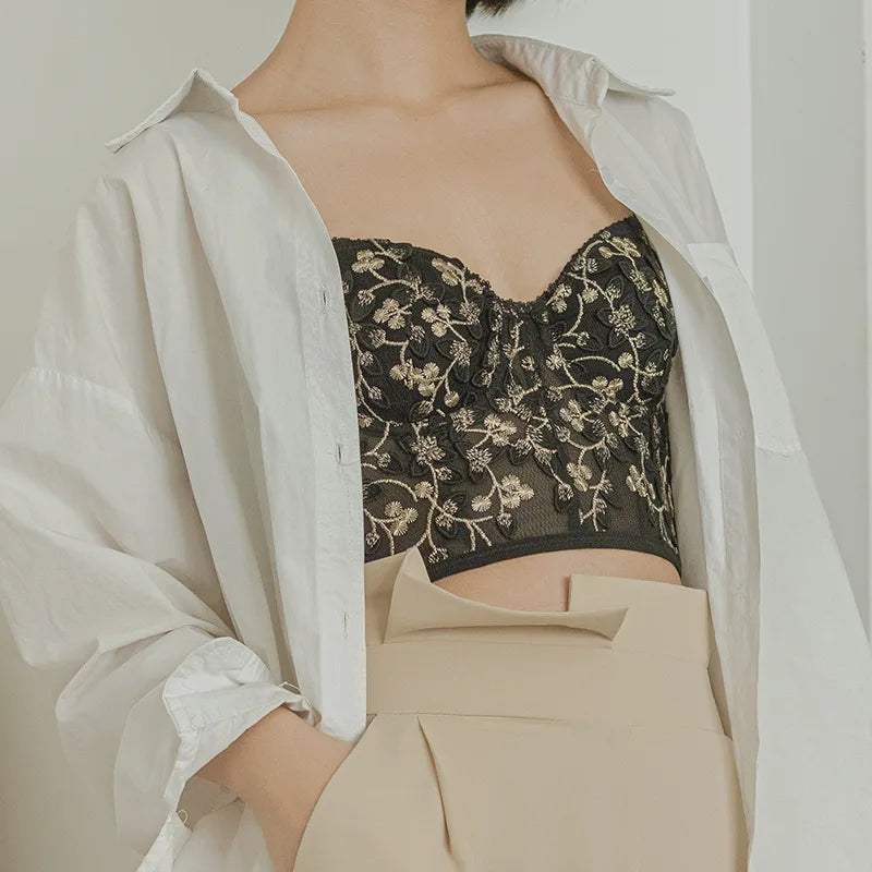 Soutien-gorge brodé en dentelle pour femmes