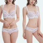 Ensemble de soutien-gorge et culotte Fine en dentelle grande taille pour femmes