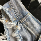 Short en jean taille basse pour femmes