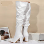 Bottes plissé pour femmes