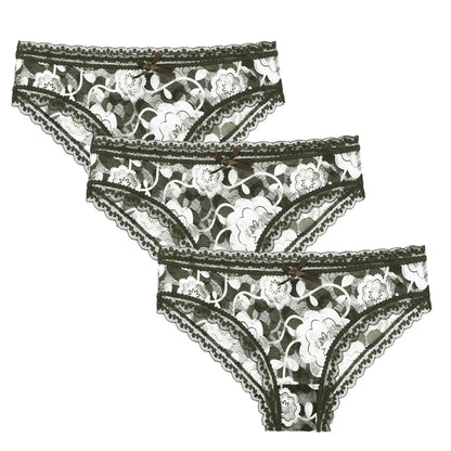 Lot de 3 Culottes Femme – Motifs Floraux