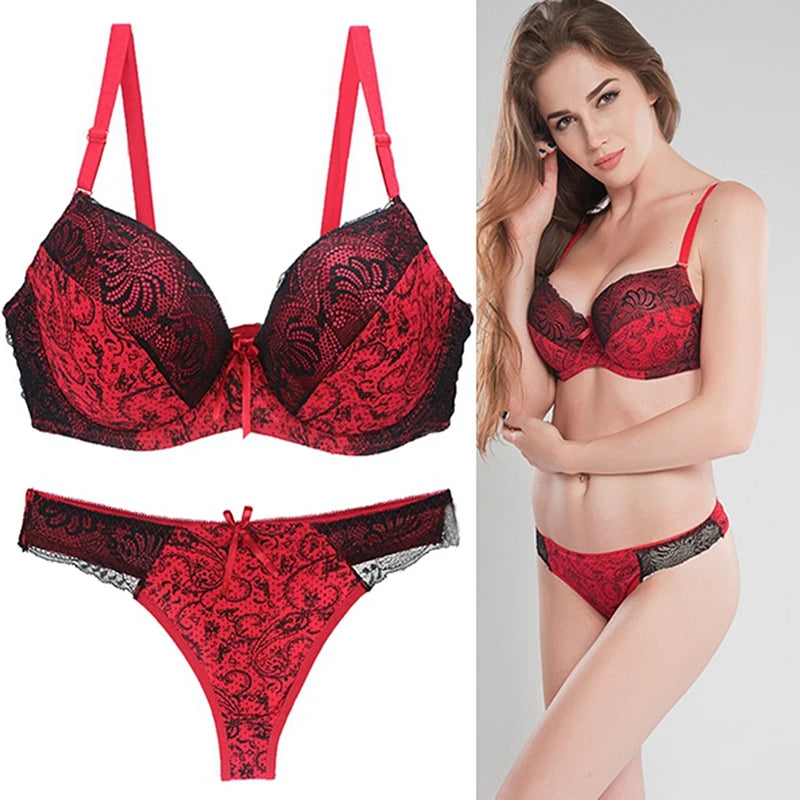 Ensembles  soutien-gorge Push Up et Sting assorti pour femmes