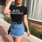 Jupe courte en jean pour femmes