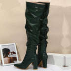 Bottes plissé pour femmes