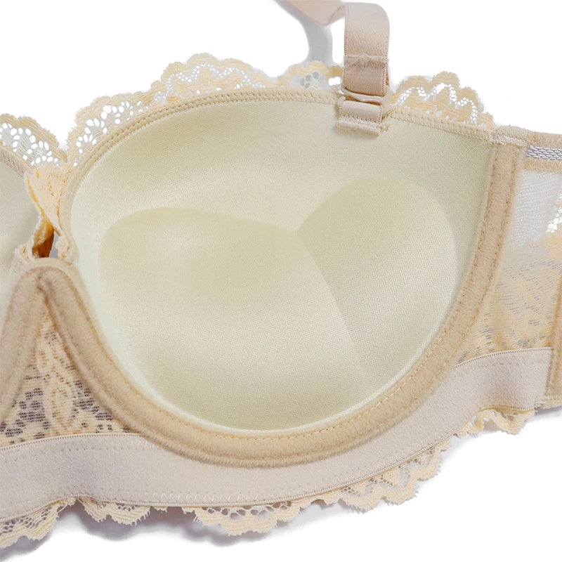Soutien-Gorge Push Up, en dentelle respirante pour femmes