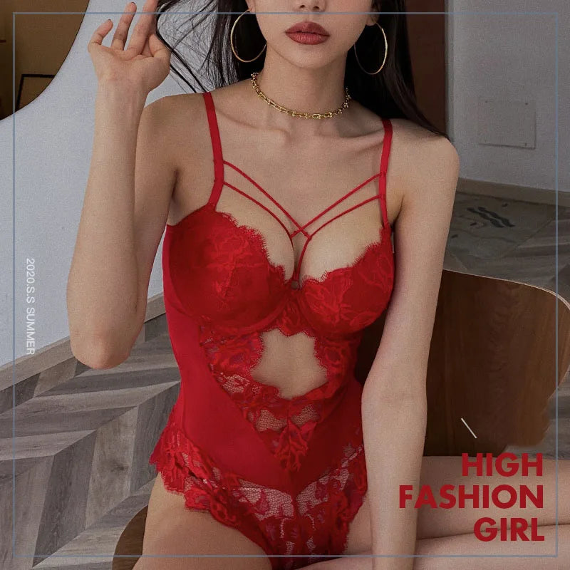 Ensemble de soutien-gorge push-up en dentelle creuse pour femmes