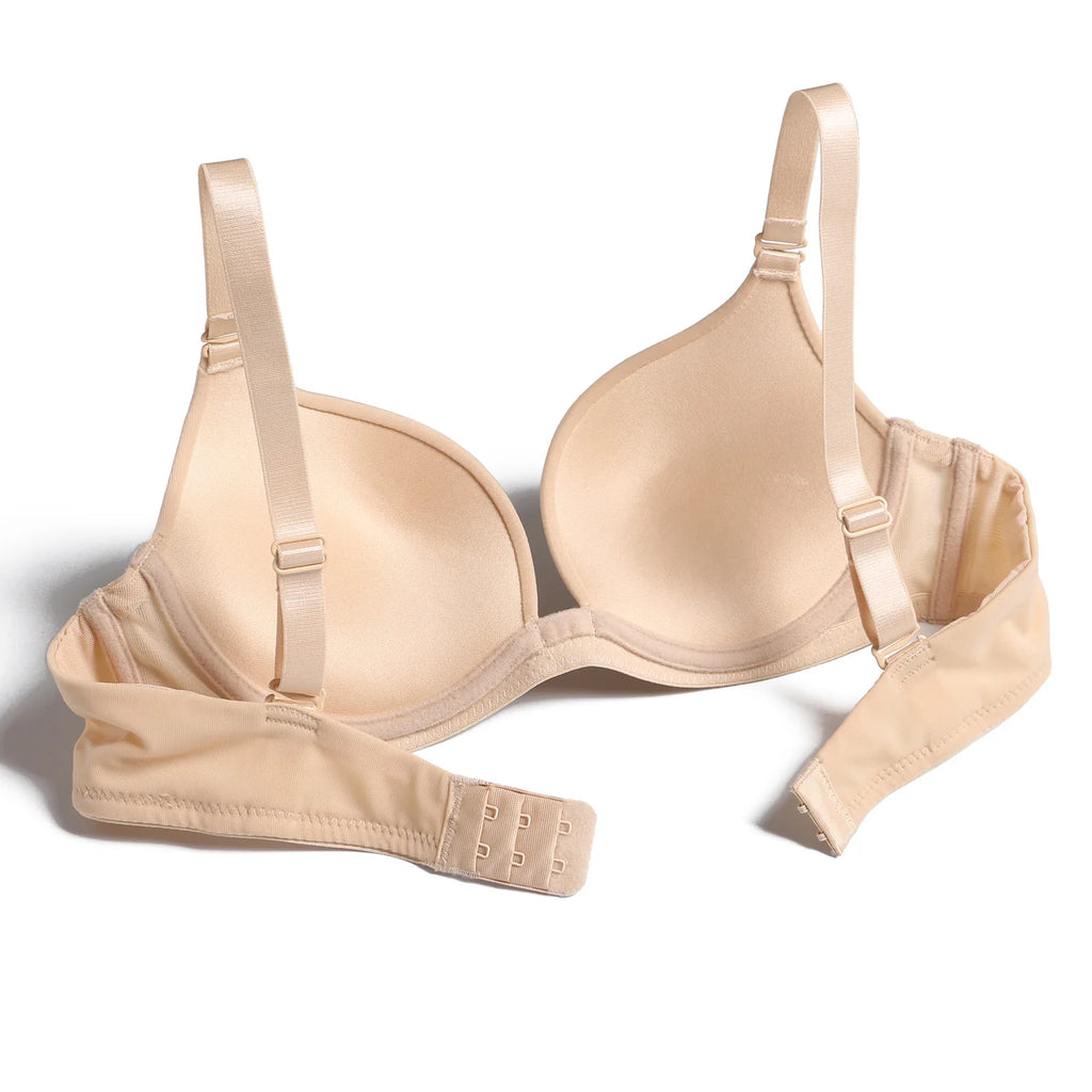 Soutien-gorge push-up rembourré à décolleté plongeant pour femmes