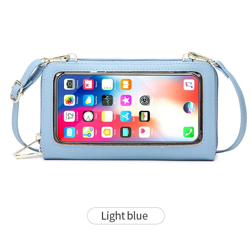 Sac à bandoulière en cuir PU pour téléphone à écran tactile pour femmes