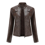 Veste en cuir PU pour femmes