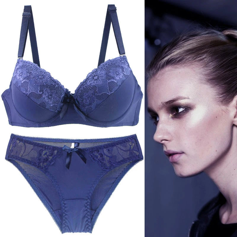 Ensemble de soutien-gorge Push Up et culotte pour femmes