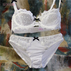 Ensemble de soutien-gorge push-up et culotte en dentelle pour femmes