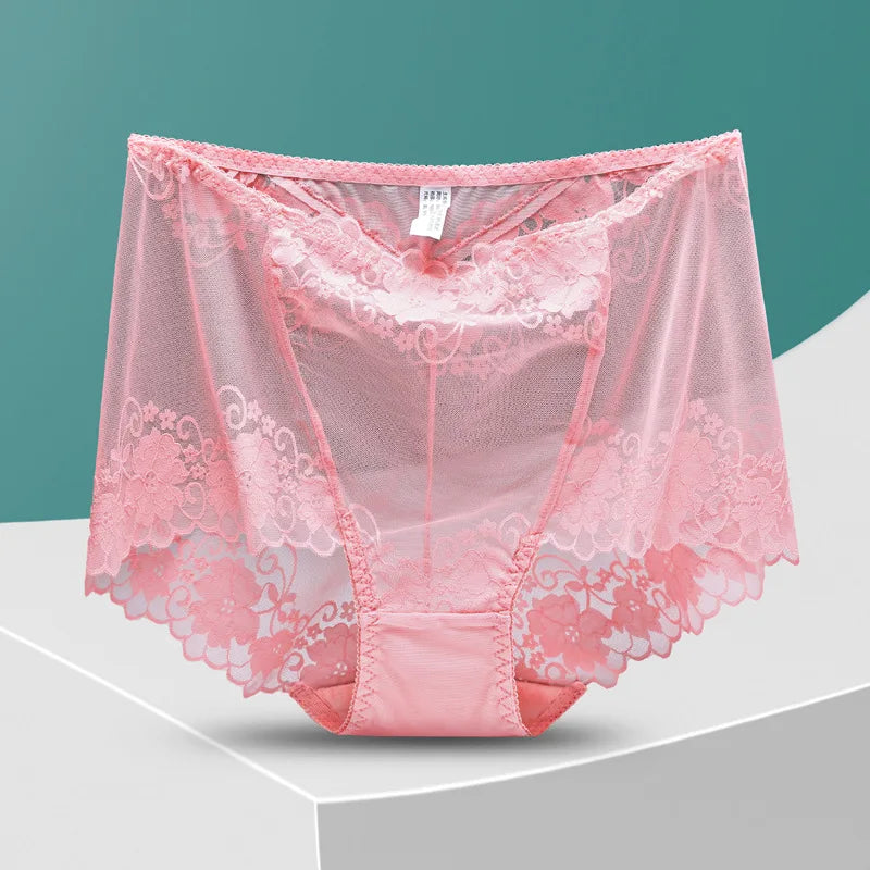 Culotte grande taille taille haute maille creuse sans couture pour femmes