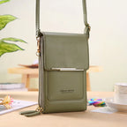 Sac à main pour téléphone portable à écran tactile en cuir souple pour femmes