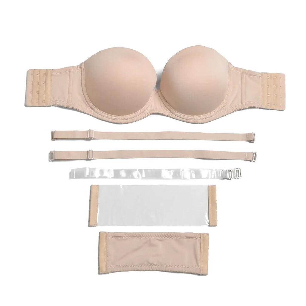 Soutien-gorge sans bretelles en silicone convertibles ajustés pour femmes