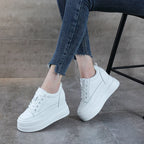 Baskets en croûte de cuir pour femmes