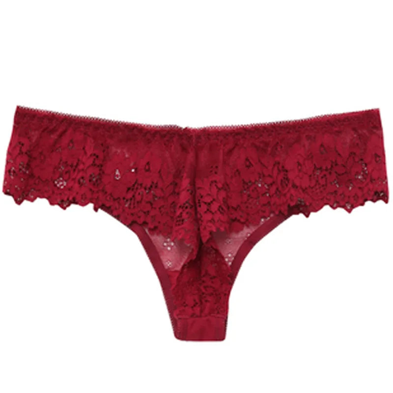 String Sexy en dentelle transparente pour femmes