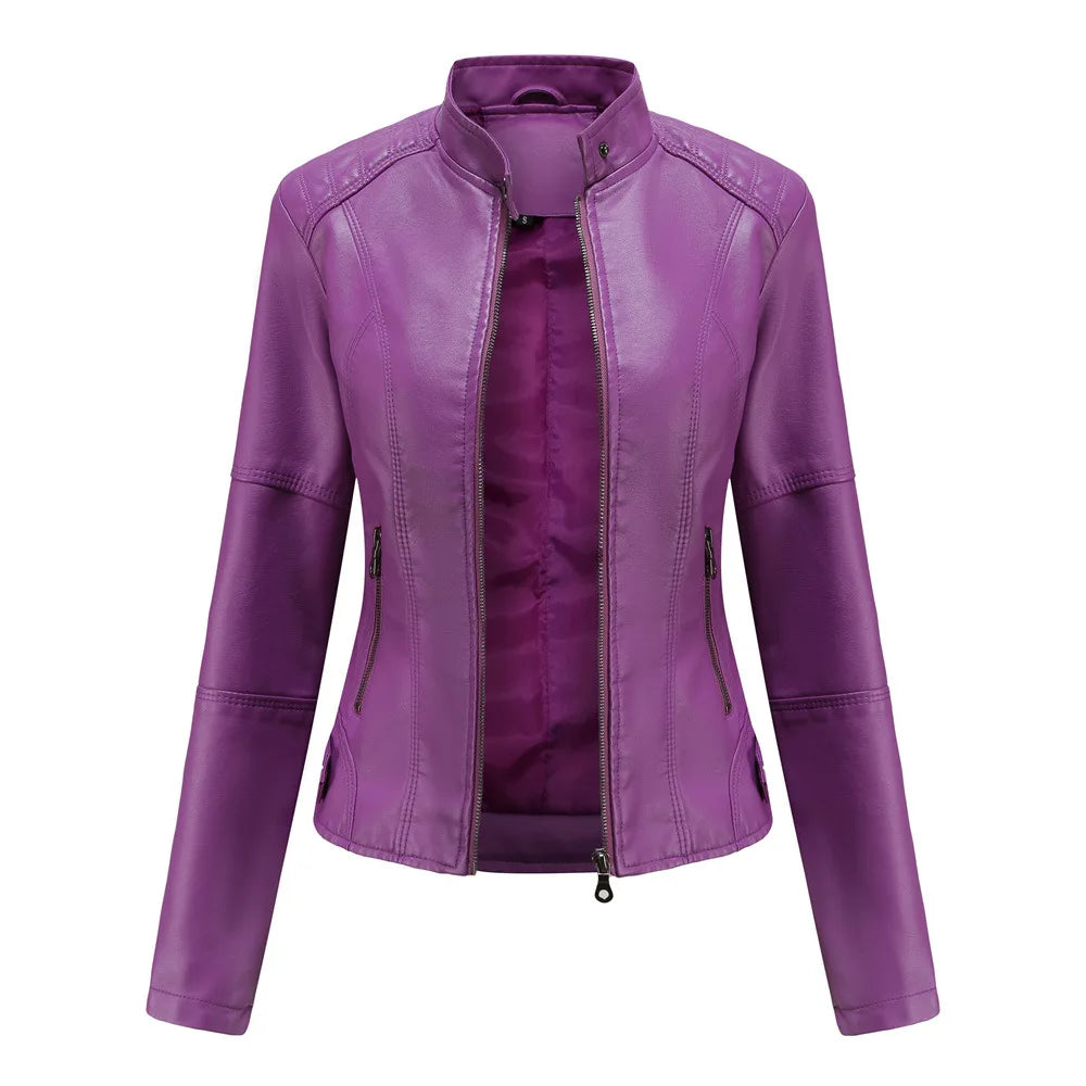 Veste en cuir pour femme