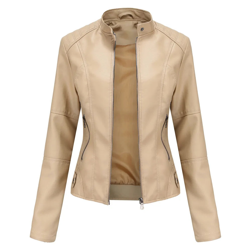 Veste en cuir pour femme