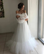Robe de soirée longue en Tulle  pour femmes