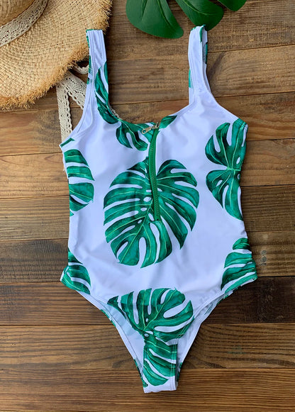Maillot de Bain 1 Pièce Femme – Zip et Dos Nu