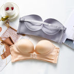 Soutien-gorge push-up sans bretelles en V profond pour femme