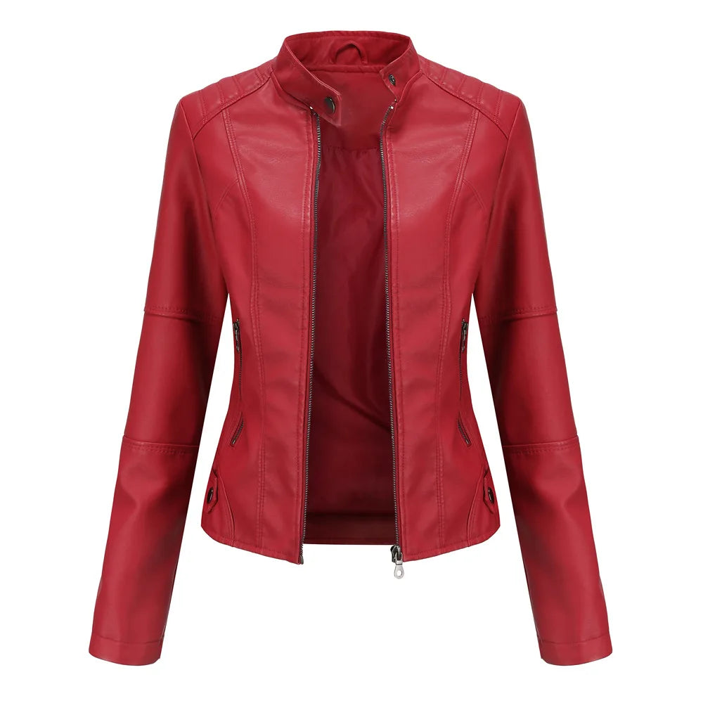 Veste en cuir pour femme