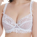 Soutien-gorge avec dentelle florale sans doublure à armatures brassière pour femmes
