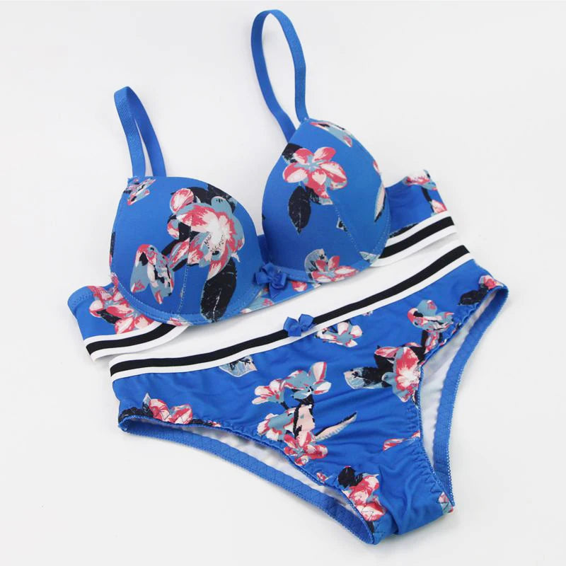 Ensemble soutien-gorge et culotte push-up sexy sans coutures pour femmes