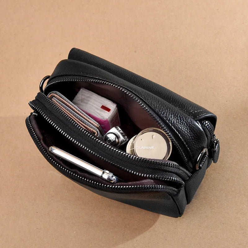 Sac à main en cuir véritable pour femmes