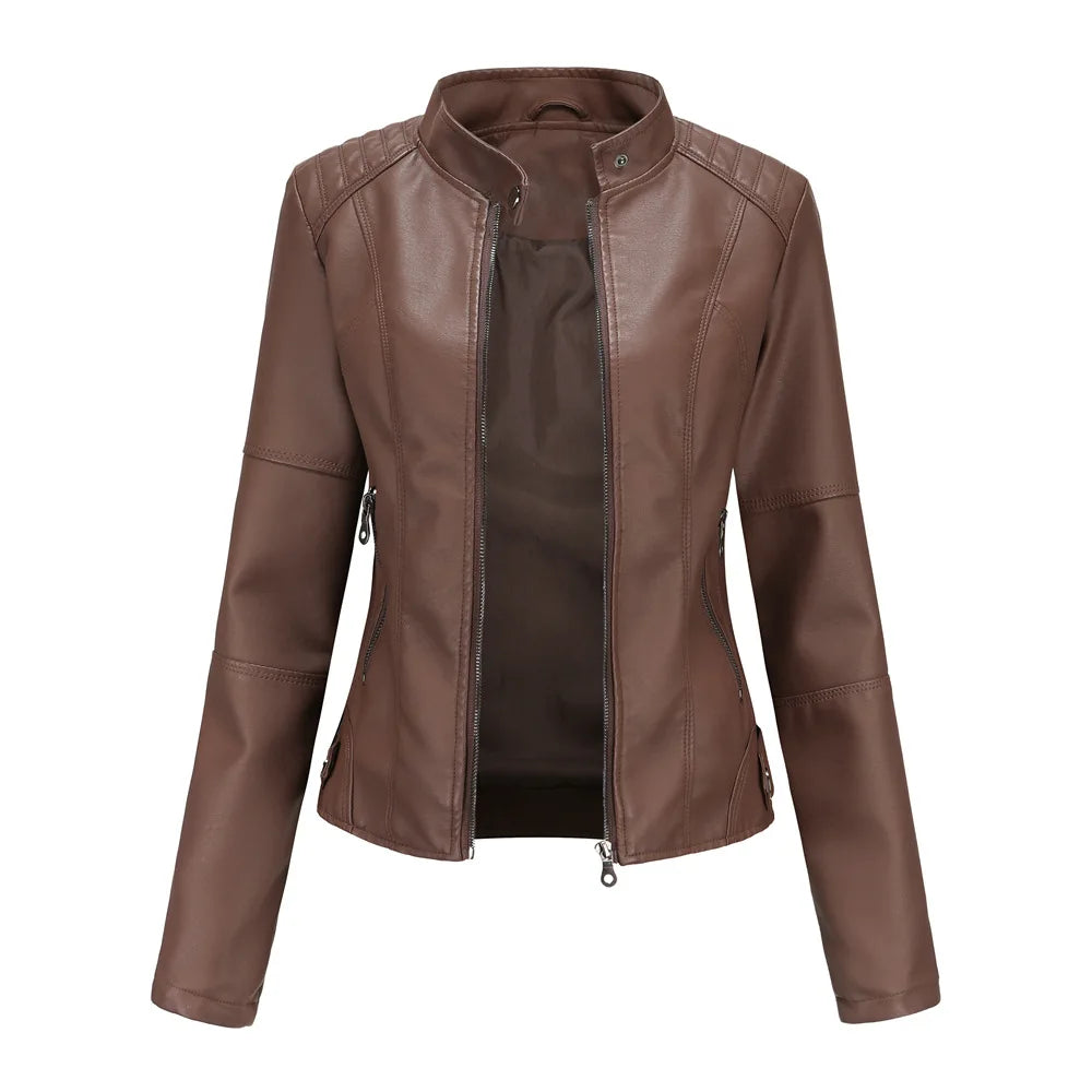 Veste en cuir pour femme