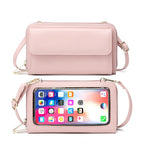Sac à bandoulière en cuir PU pour téléphone à écran tactile pour femmes