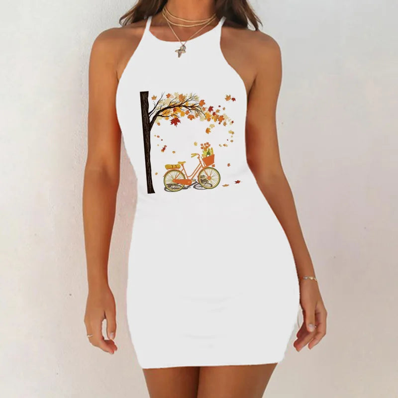 Chemise de nuit à motifs graphiques pour femmes