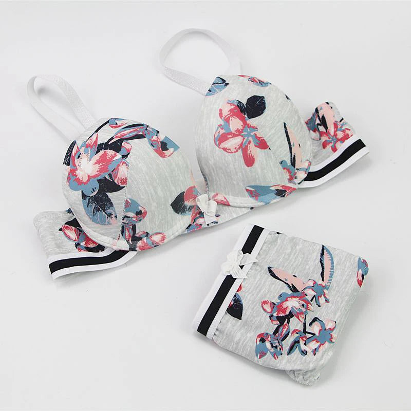 Ensemble soutien-gorge et culotte push-up sexy sans coutures pour femmes
