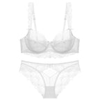Ensemble de soutien-gorge et culotte Fine en dentelle grande taille pour femmes
