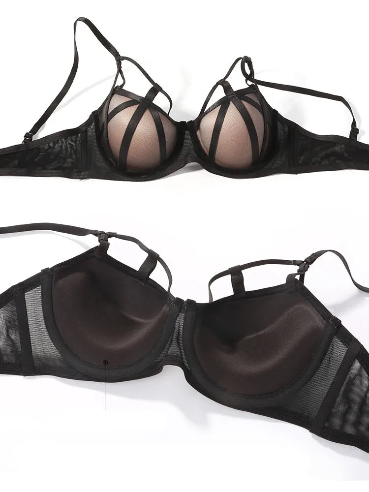 Ensemble de soutien-gorge Push-Up et culotte Sexy pour femmes