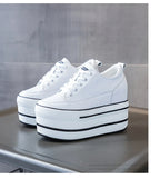 Baskets en cuir véritable souple pour femmes