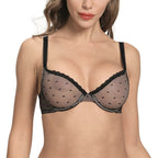 Soutien-gorge en dentelle en transparente Ultra mince à armatures pour femmes