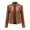 Veste en cuir PU pour femmes