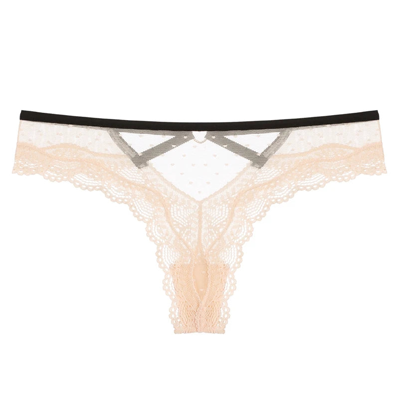 Culotte sexy en dentelle transparente pour femmes