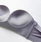 Soutien-gorge push-up sans bretelles en V profond pour femme
