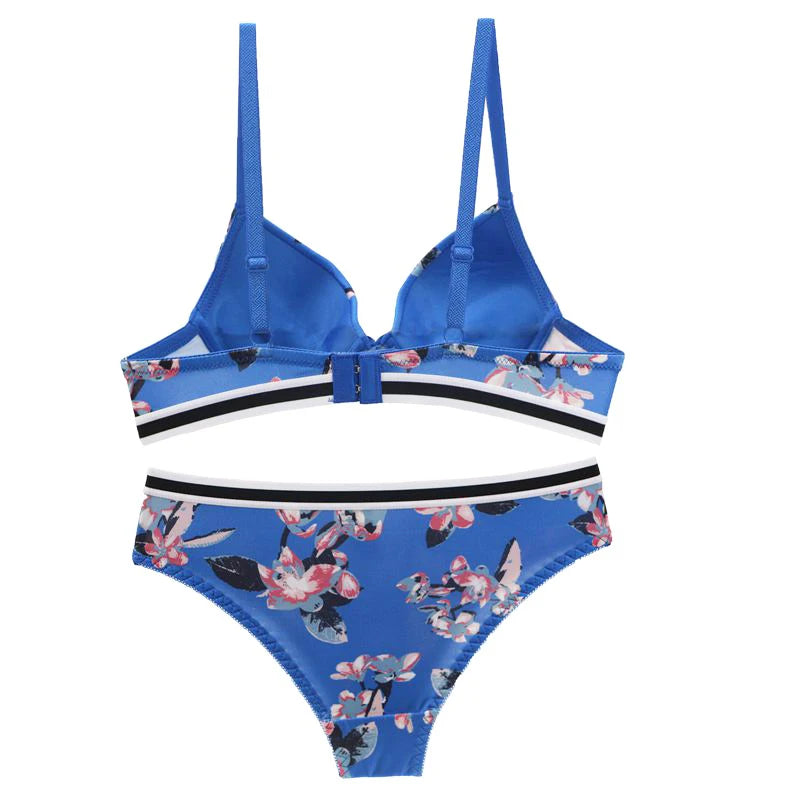 Ensemble soutien-gorge et culotte push-up sexy sans coutures pour femmes