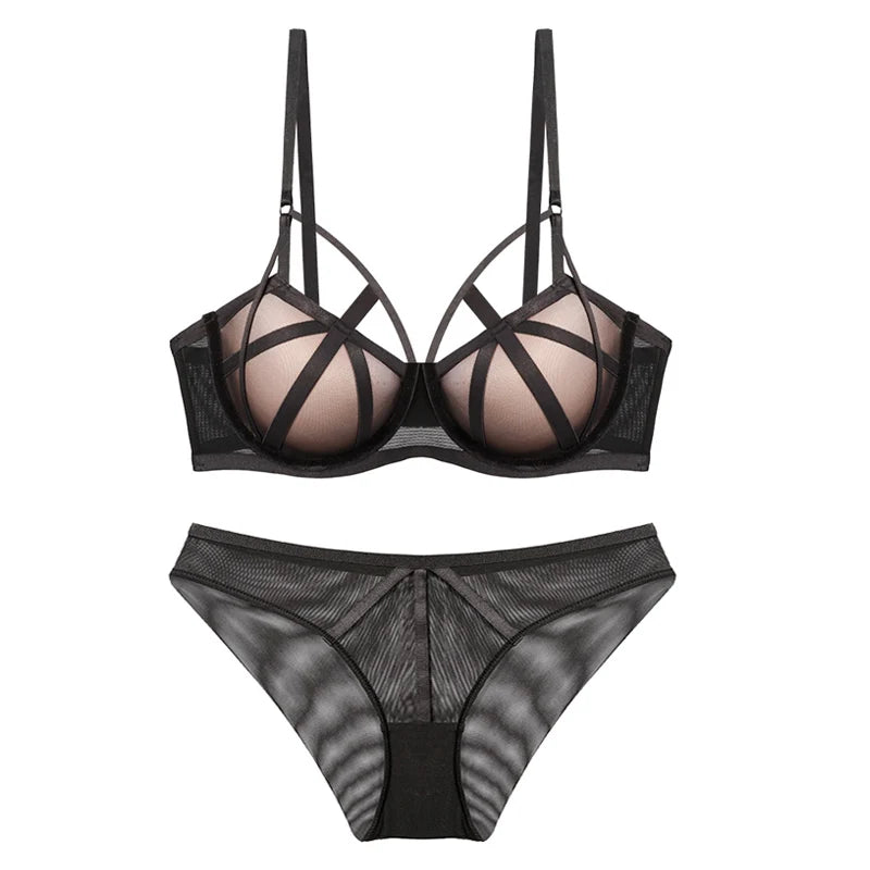 Ensemble de soutien-gorge Push-Up et culotte Sexy pour femmes