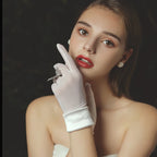 Gants de mariée courts et simples pour femmes