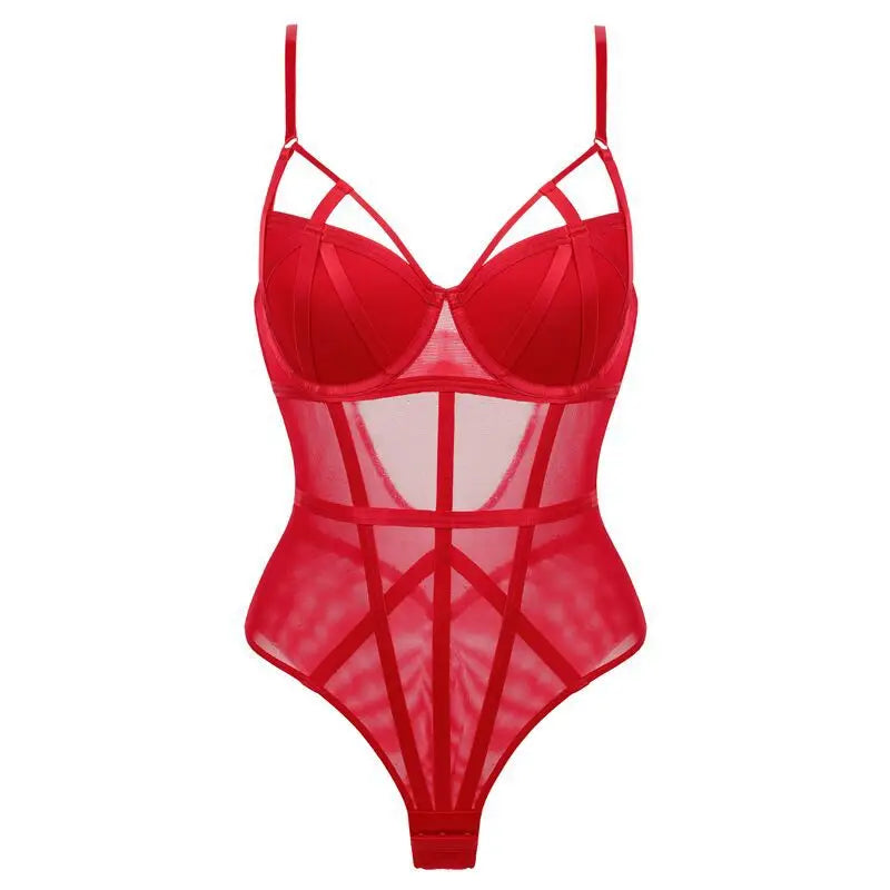 Body Push Up en dentelle transparente pour femmes
