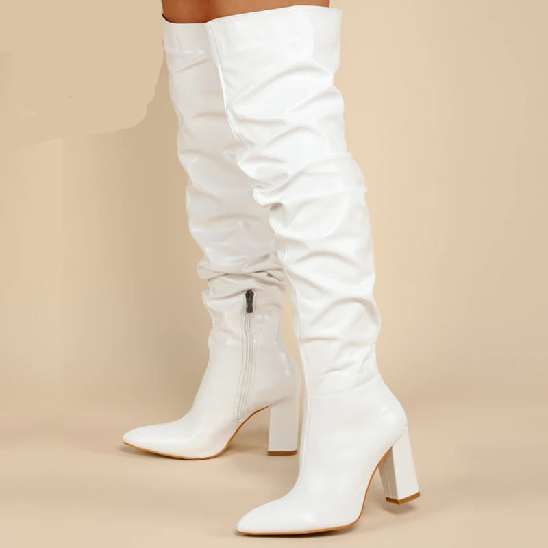 Bottes plissé pour femmes