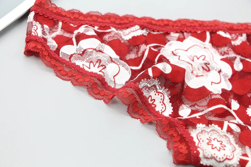 Ensemble soutien-gorge et culotte ultra-fins en dentelle pour femmes