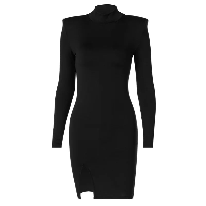 Mini robe moulante à manches longues pour femmes