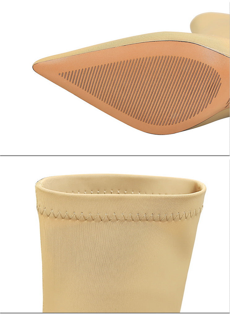 Bottine en tissu extensible pour femmes