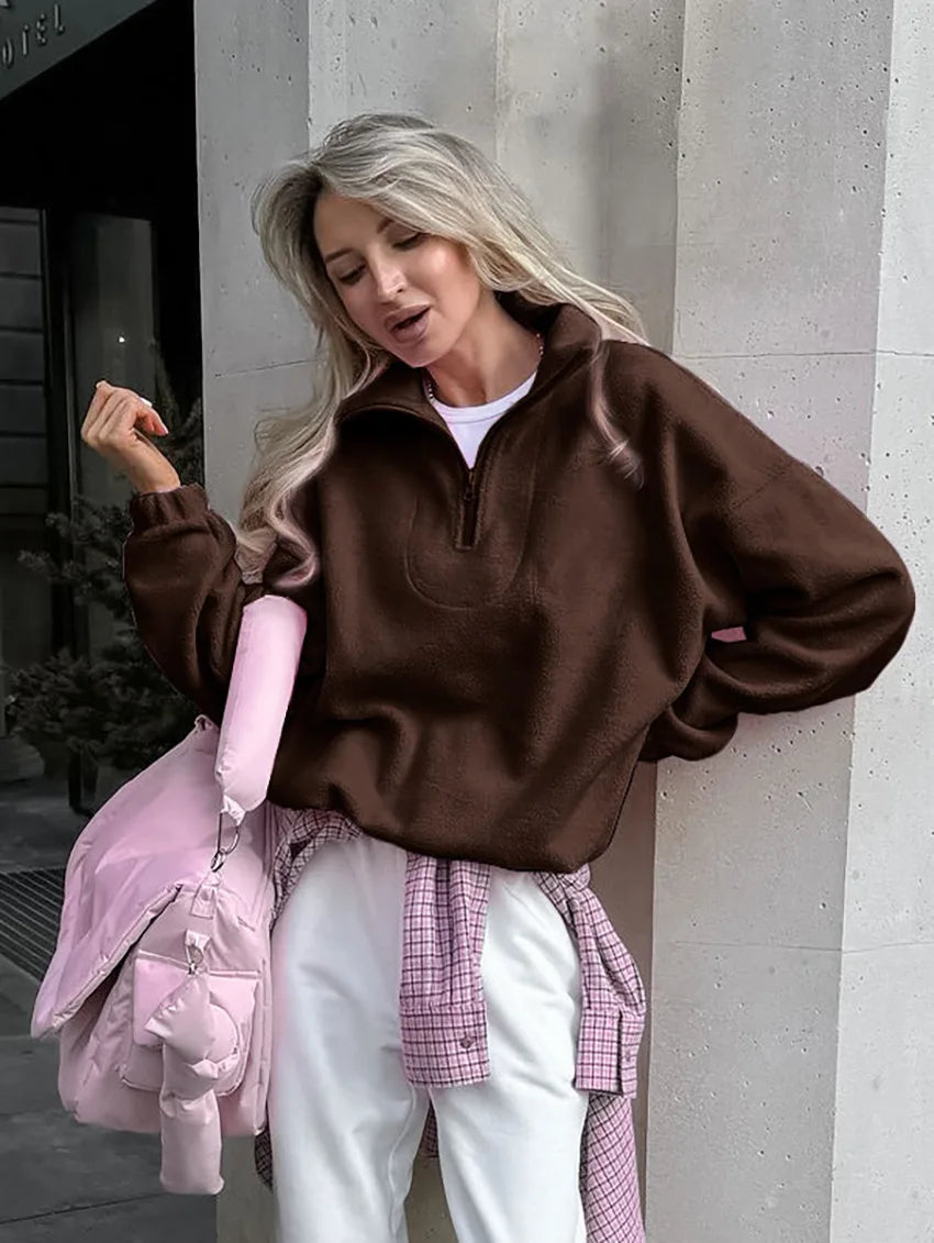 Sweat-shirt à capuche en molleton pour femmes