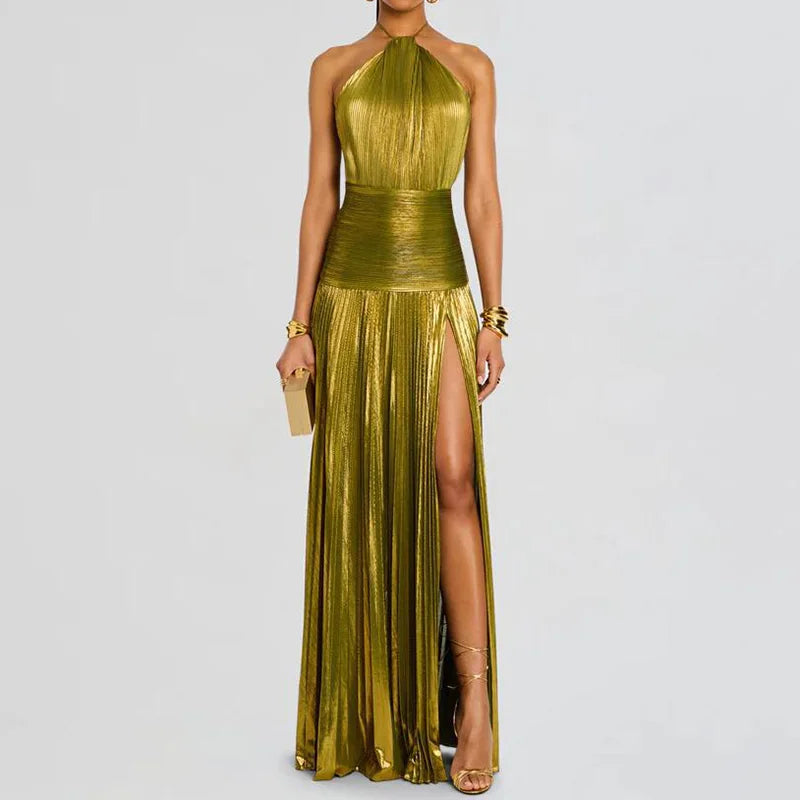 Robe sans manches et dos nu pour femmes